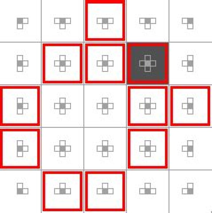 1 unlit cell, 11 moves away.