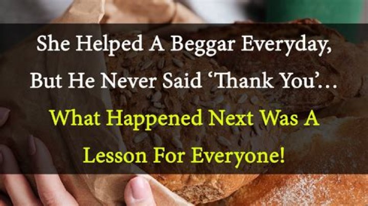 a beggar saying "Blessings of Mystara upon ye"