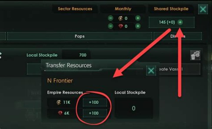 adding directly to shared stockpile