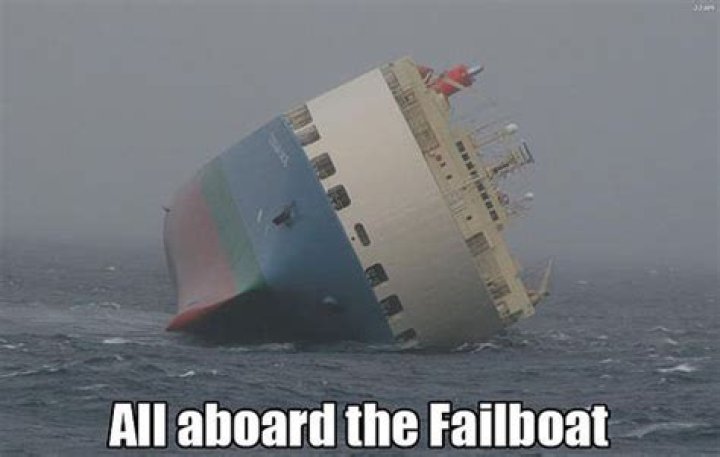 All aboard the fail boat