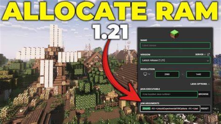 Allocate RAM for minecraft
