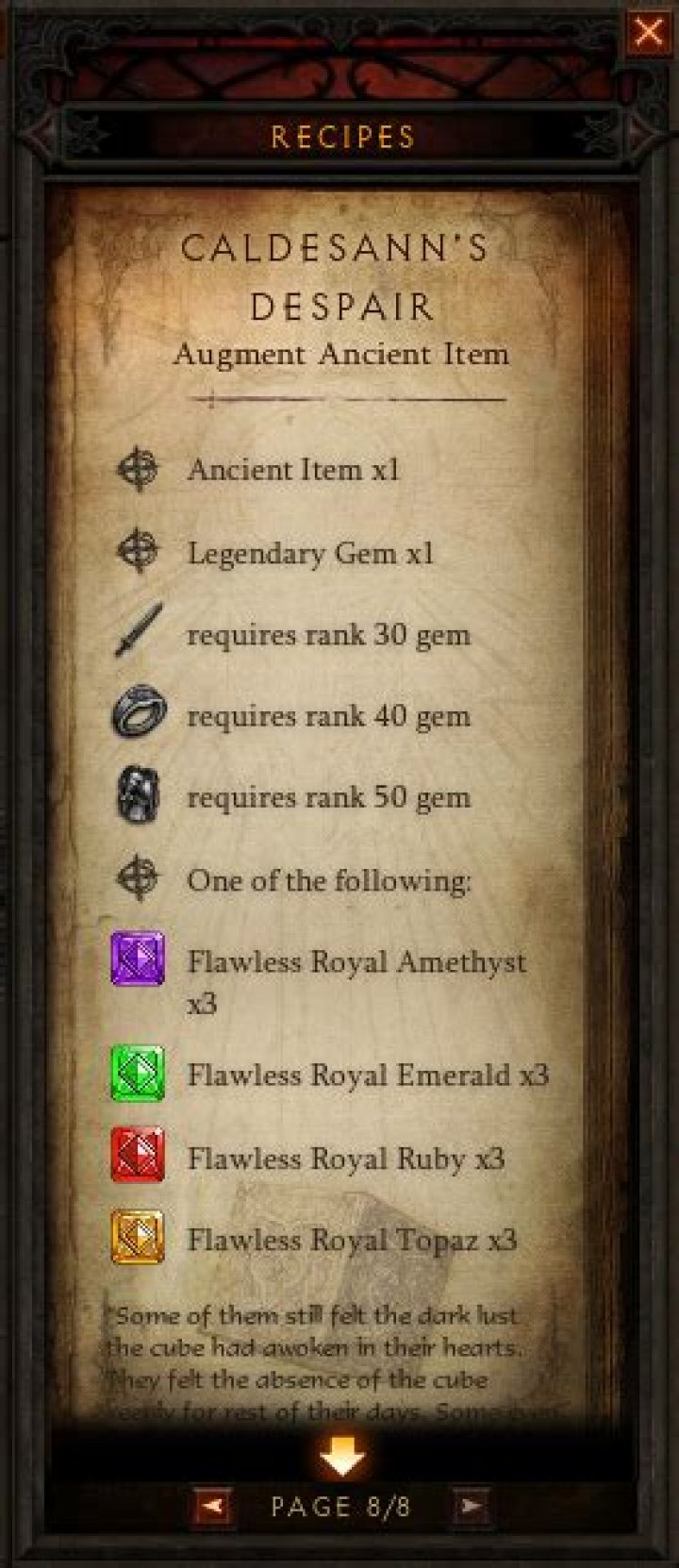 Augmenting Recipe