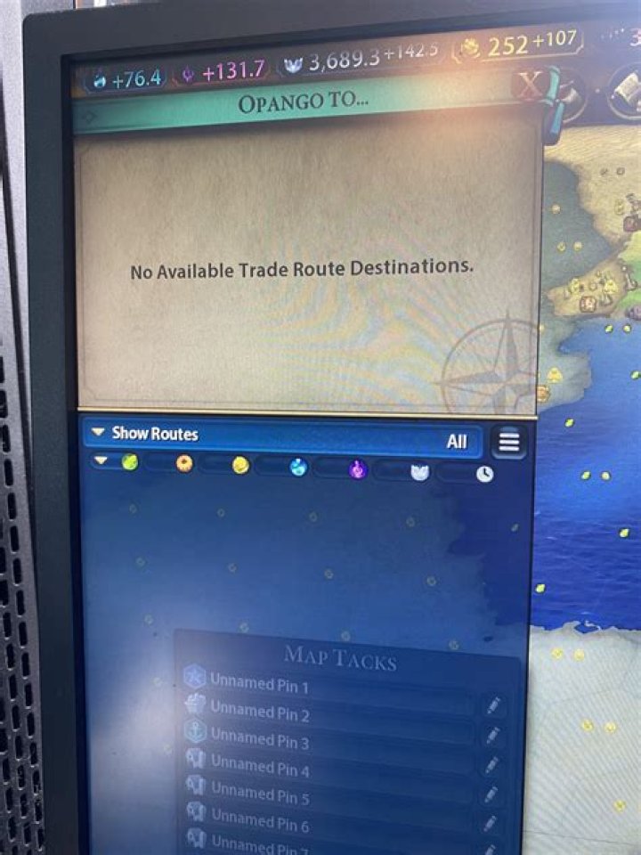 Available trade routes