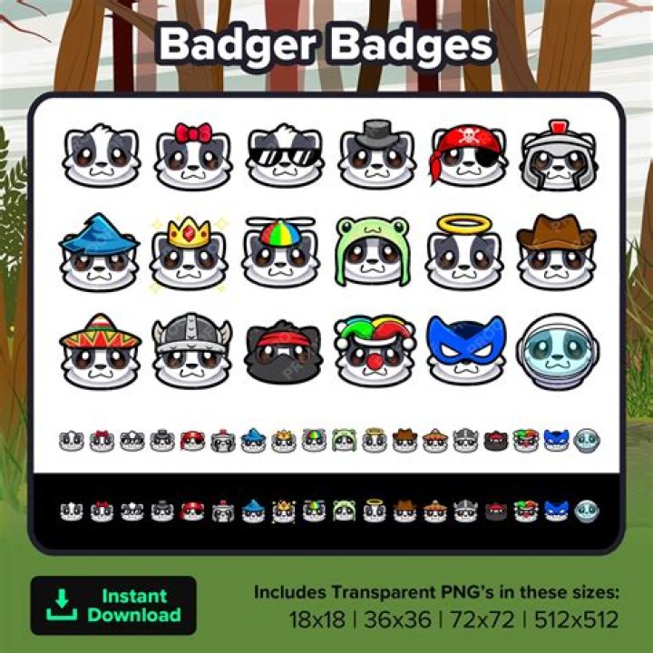 Badges, badger