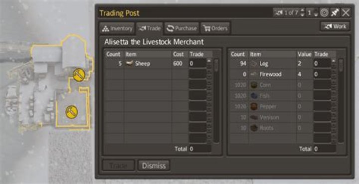 Banished Trade Window