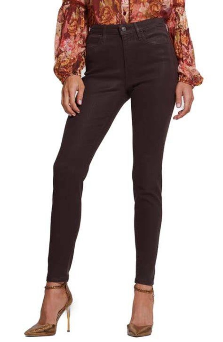 brown skinny jeans
