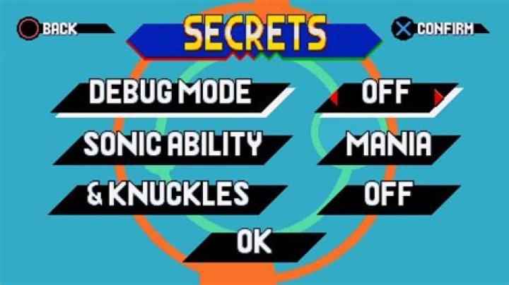 Completed Secrets menu