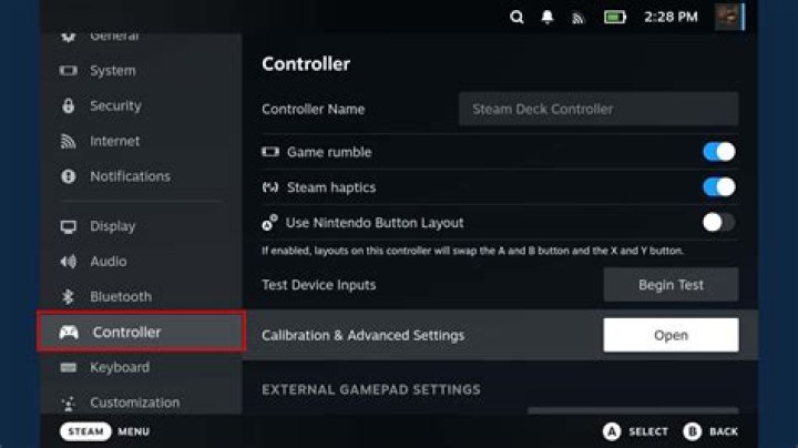 Controller tab