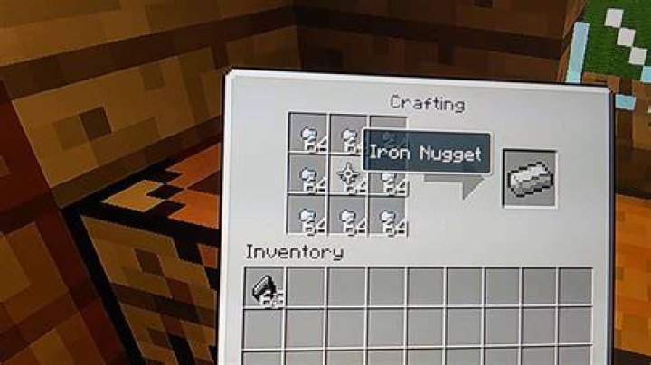 Crafting nuggets into ingot