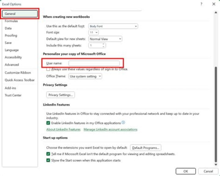 Dialog options