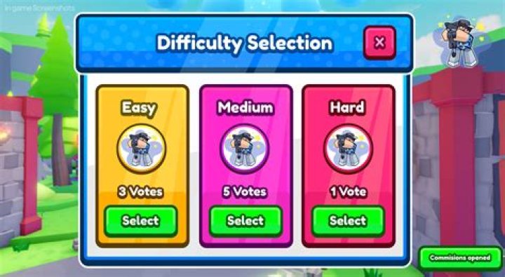 difficulty selection