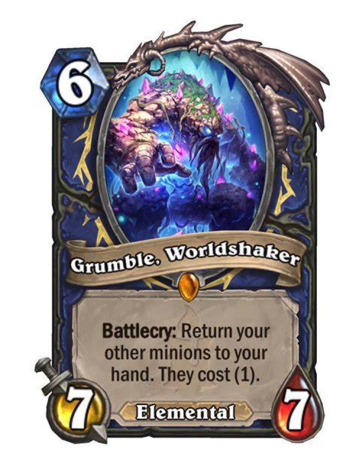 Does Grumble, Worldshaker return creatures in a random order?