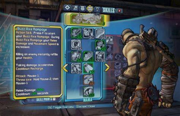 Does throwing Krieg the Psycho's axe when Buzz Axe Rampaging count as melee?