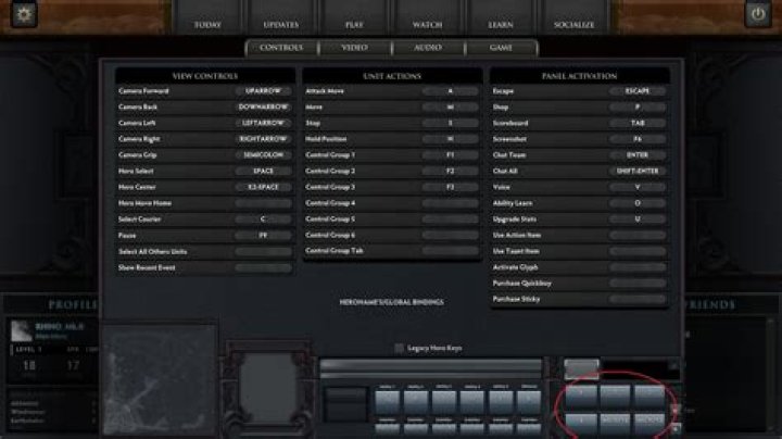 Dota2 controls