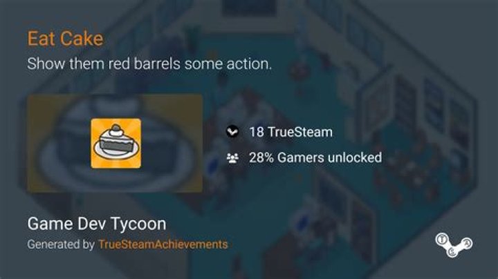 Eat Cake achievement Game Dev Tycoon?