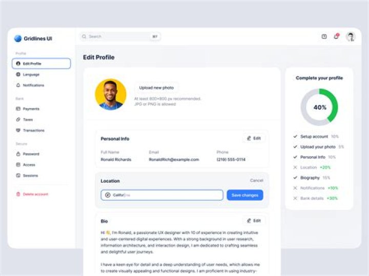Edit version profile