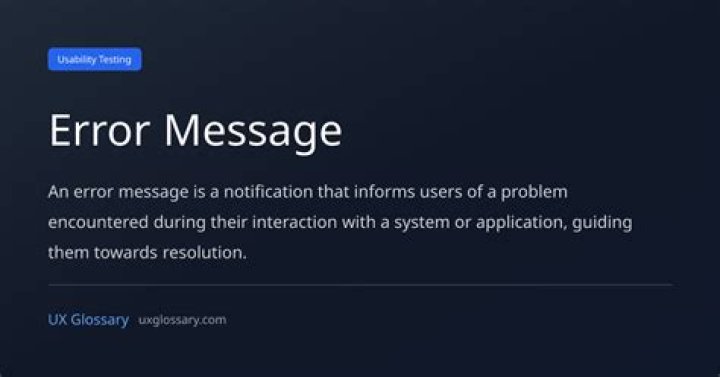 error message