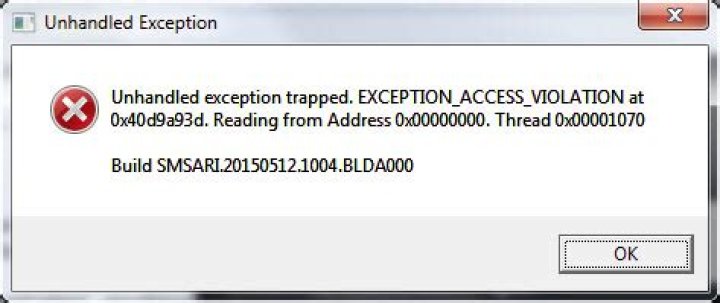 Exception: Access violation at address...
