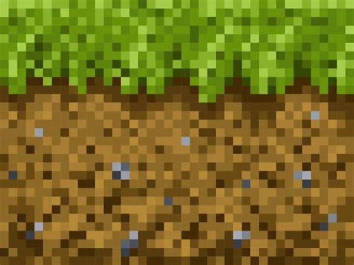 grass pixels with door in block