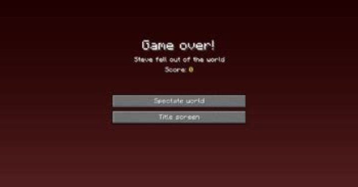 Hardcore death screen