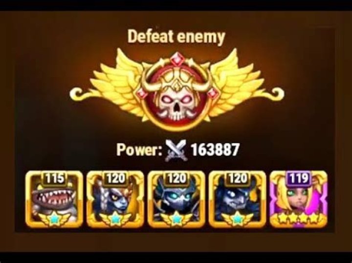 Hero defeating enemy