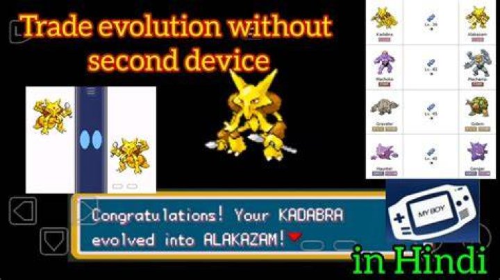 How can I evolve trade Pokemon like Kadabra using the VBA Emulator?
