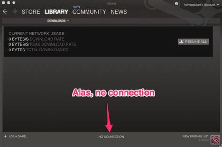 How can I get the Steam client to reestablish its connection?