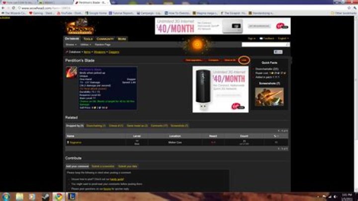 How can I link to an item I don't have in the chat in World of Warcraft?