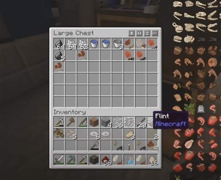 How can I quickly grab items from a chest to my inventory?