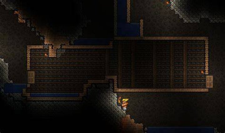 How do I destroy the wooden blocks of underground rooms?