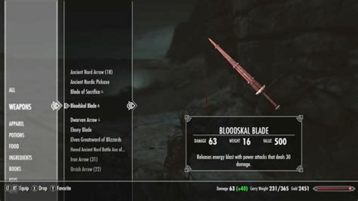 How do I properly use two-handed weapons in Skyrim?
