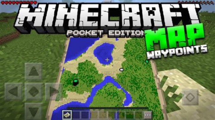 How do you place waypoints on your map in MInecraft PE