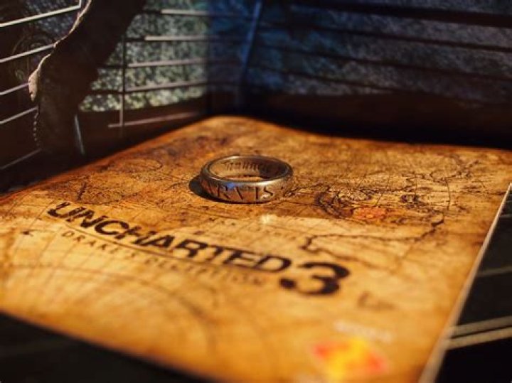 How does Nate still have his 'Sic Parvis Magna' ring in Uncharted 3?