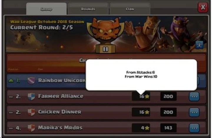 How does Supercell calculate stars in the COC War League?
