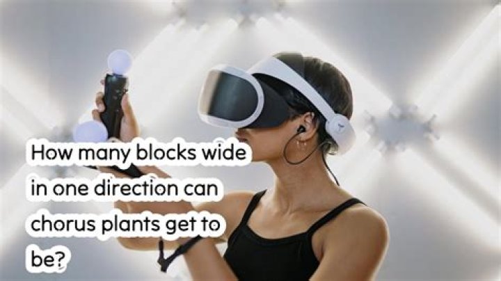 How many blocks wide in one direction can chorus plants get to be?