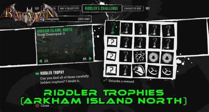 How to deal with riddler trophies