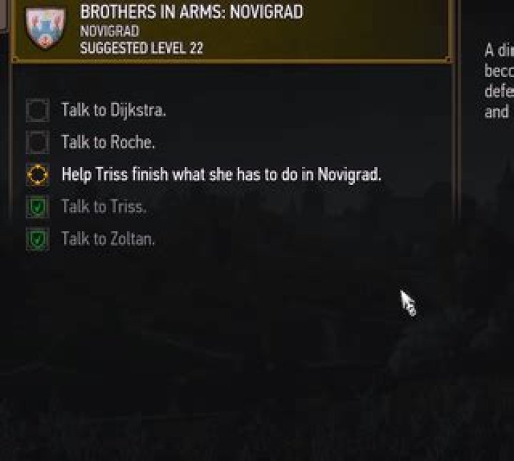 How to help Triss finish what she has to do in Novigrad?