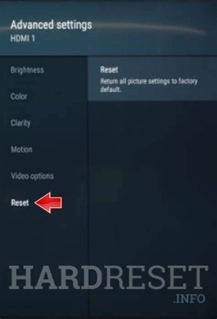 How to reset video settings?