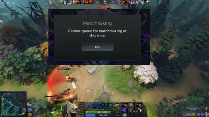 In DotA2, why «cannot queue for matchmaking at this time»?