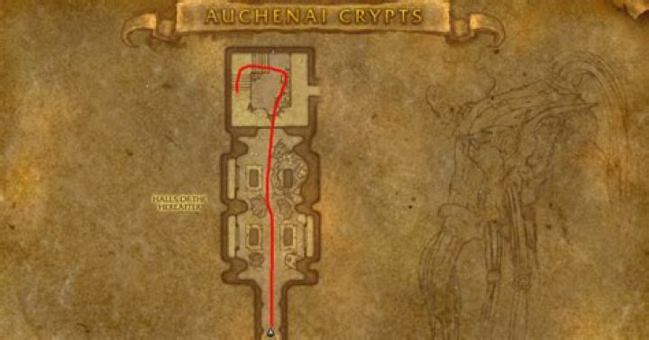 In-game map of the Auchenai Crypts
