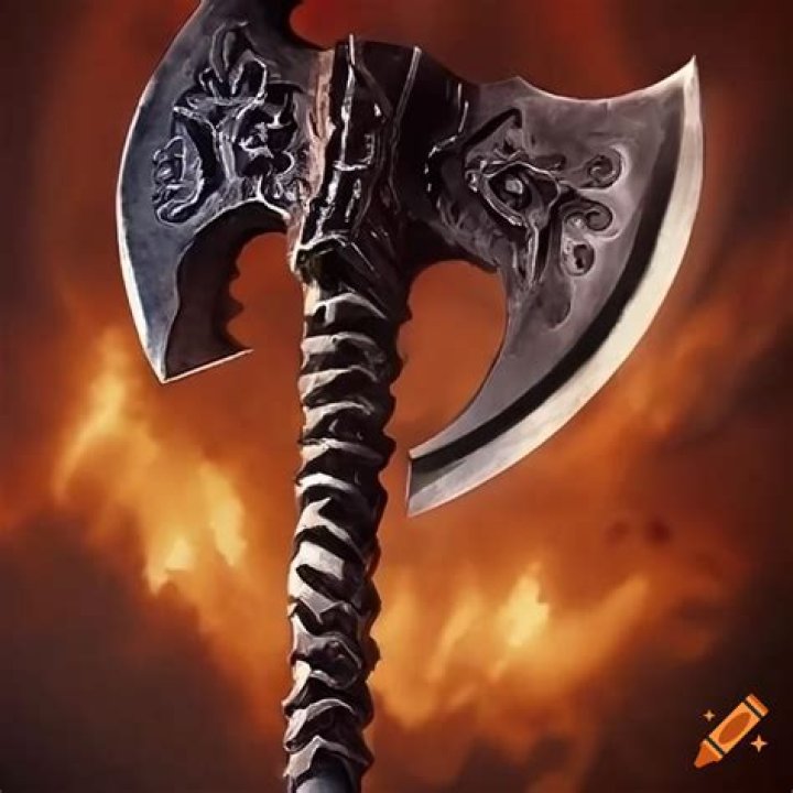 A simple iron axe. Well sharpened. More powerful than the wooden sword. Iron axe