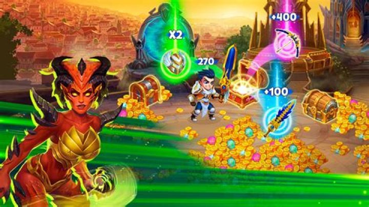 Is the tower game shown in the 'Hero Wars' ad a real game?