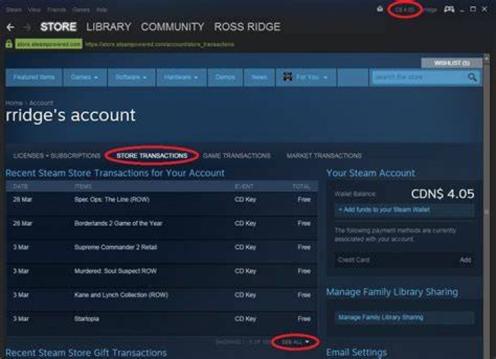 Is there a way I can check dates (going over 2 years back) on Steam Store purchases?