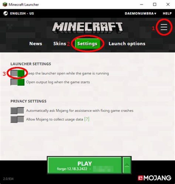 Keep Launcher open