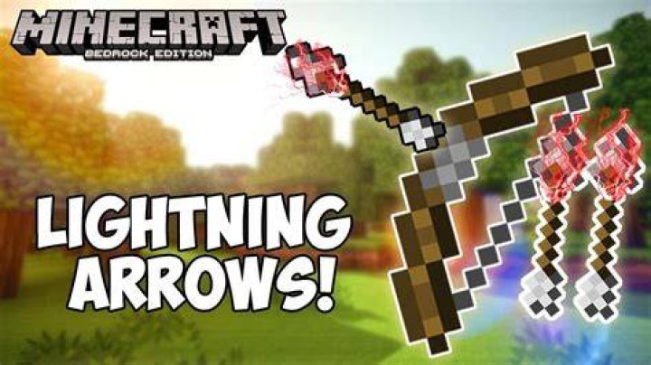 Lightning arrows in minecraft using execute command