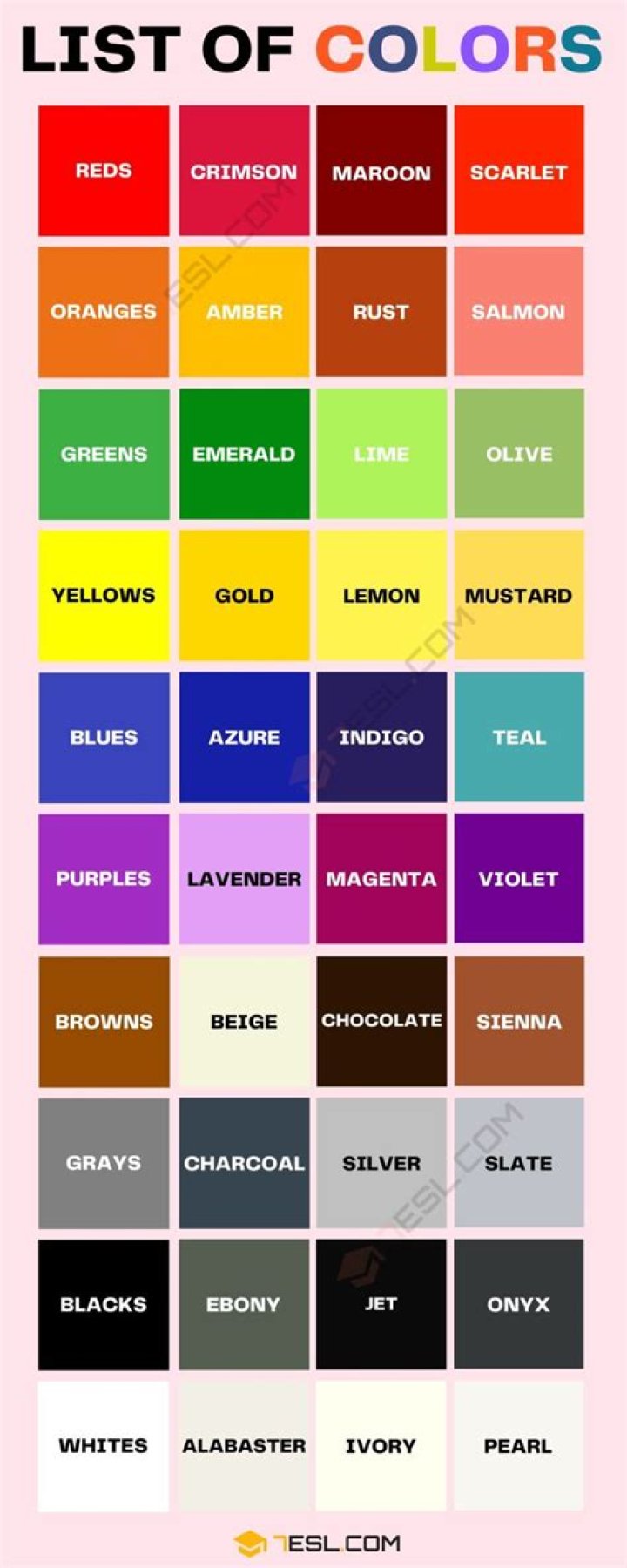 List of colors