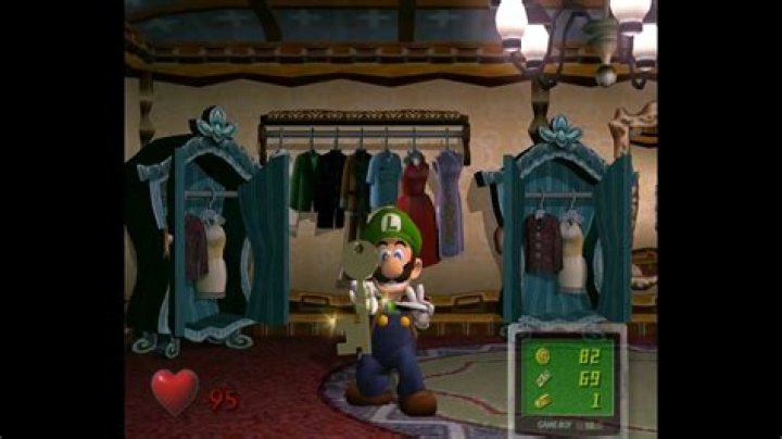 Luigi in the Wardrobe Room