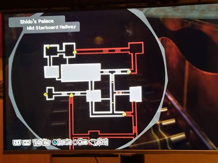 map of mid Starboard hallways with all locked doors marked