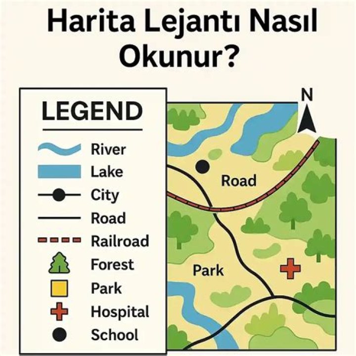 Map with legend