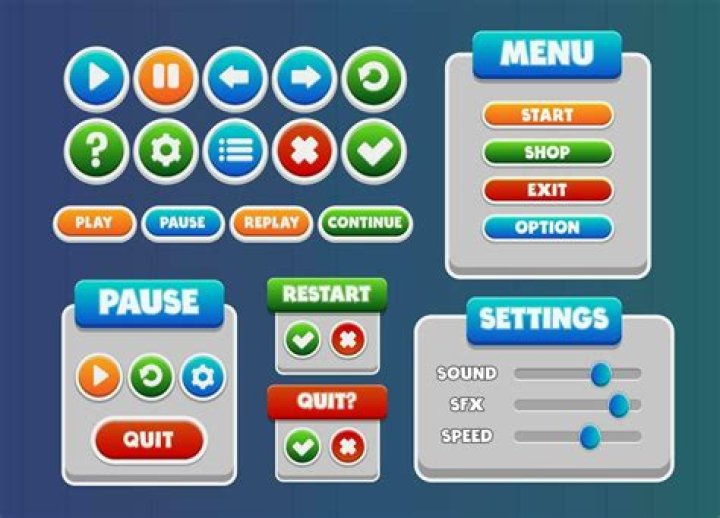 Menu button in the main menu